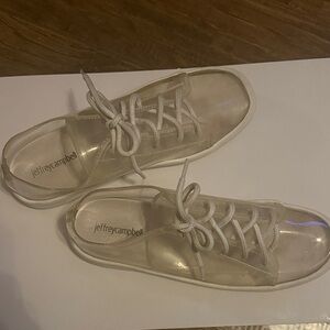 Jeffrey Campbell Transparent Sneakers with White Accents